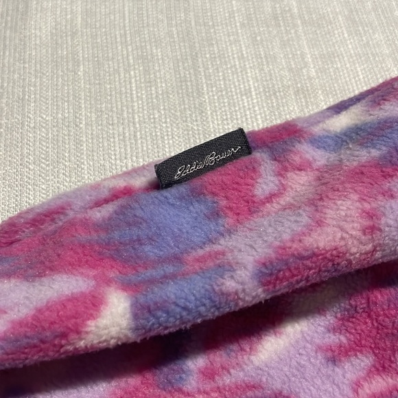 Eddie Bauer Fleece Pink Tie Dye 1/4 Zip Pull Over Sweatshirt - Picture 9 of 9